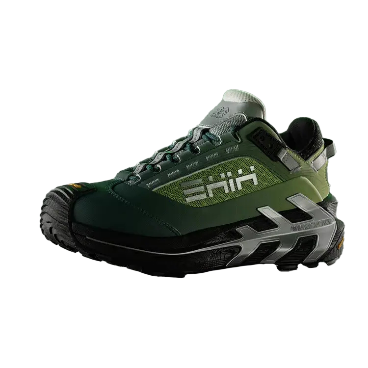

KOLON SPORT Кроссовки KIKS x Collection Cushioned Slip Resistant Abrasion Resistant Low Top Trekking Unisex Green Silver