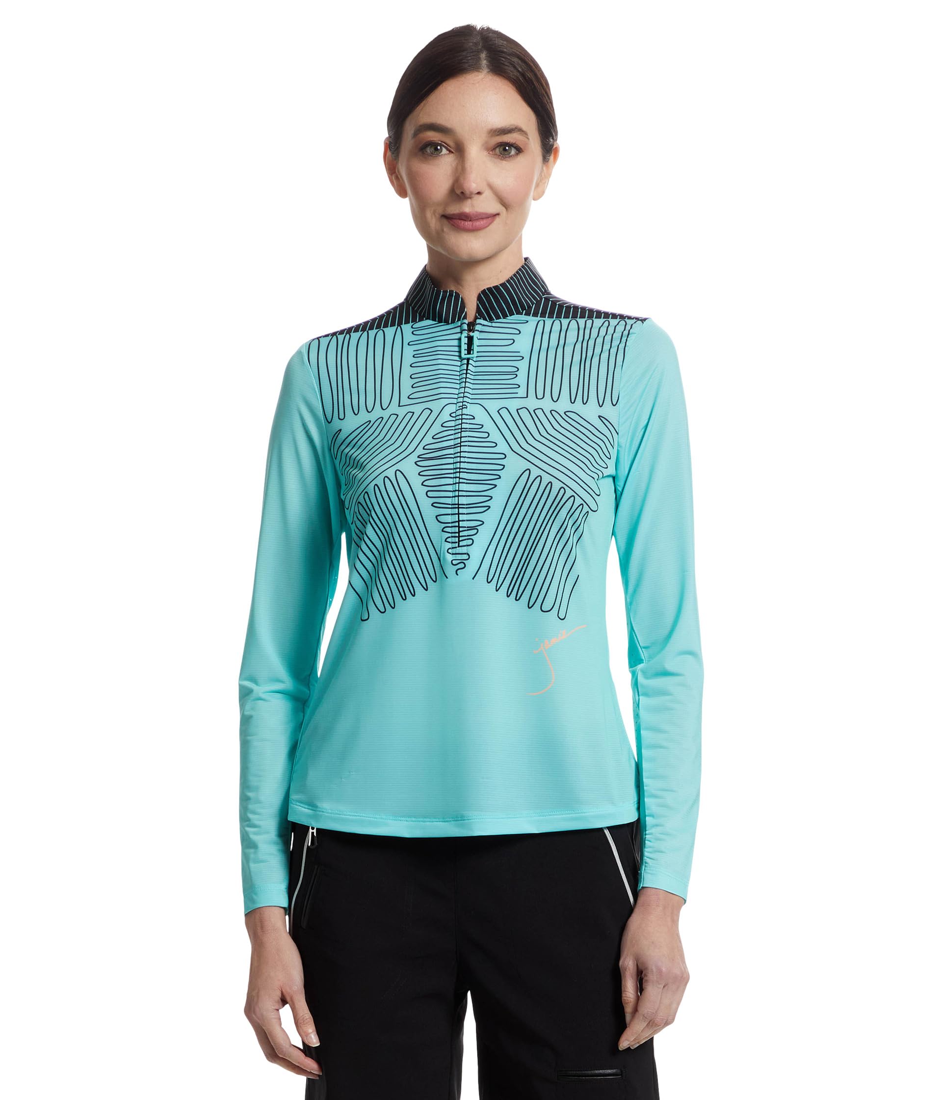 

Топ Jamie Sadock Sunsense Threads Print Long, цвет Turquoise