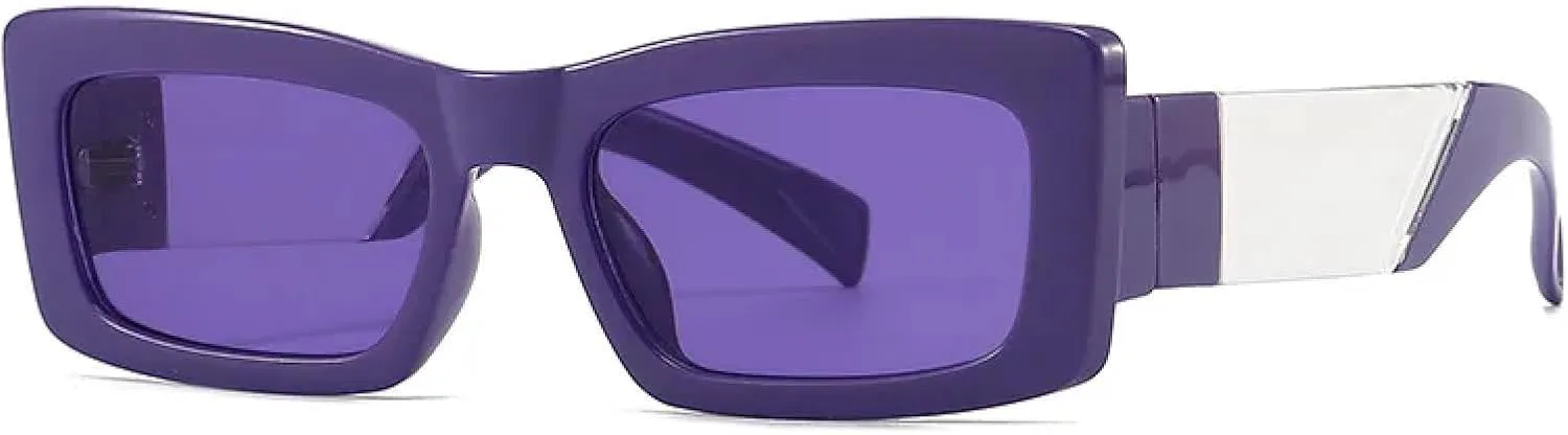 

Винтажные маленькие прямоугольные солнцезащитные очки с градиентным переходом цвета, модные женские очки в фиолетовой оправе, элегантные женские очки HHZZYVY, C1