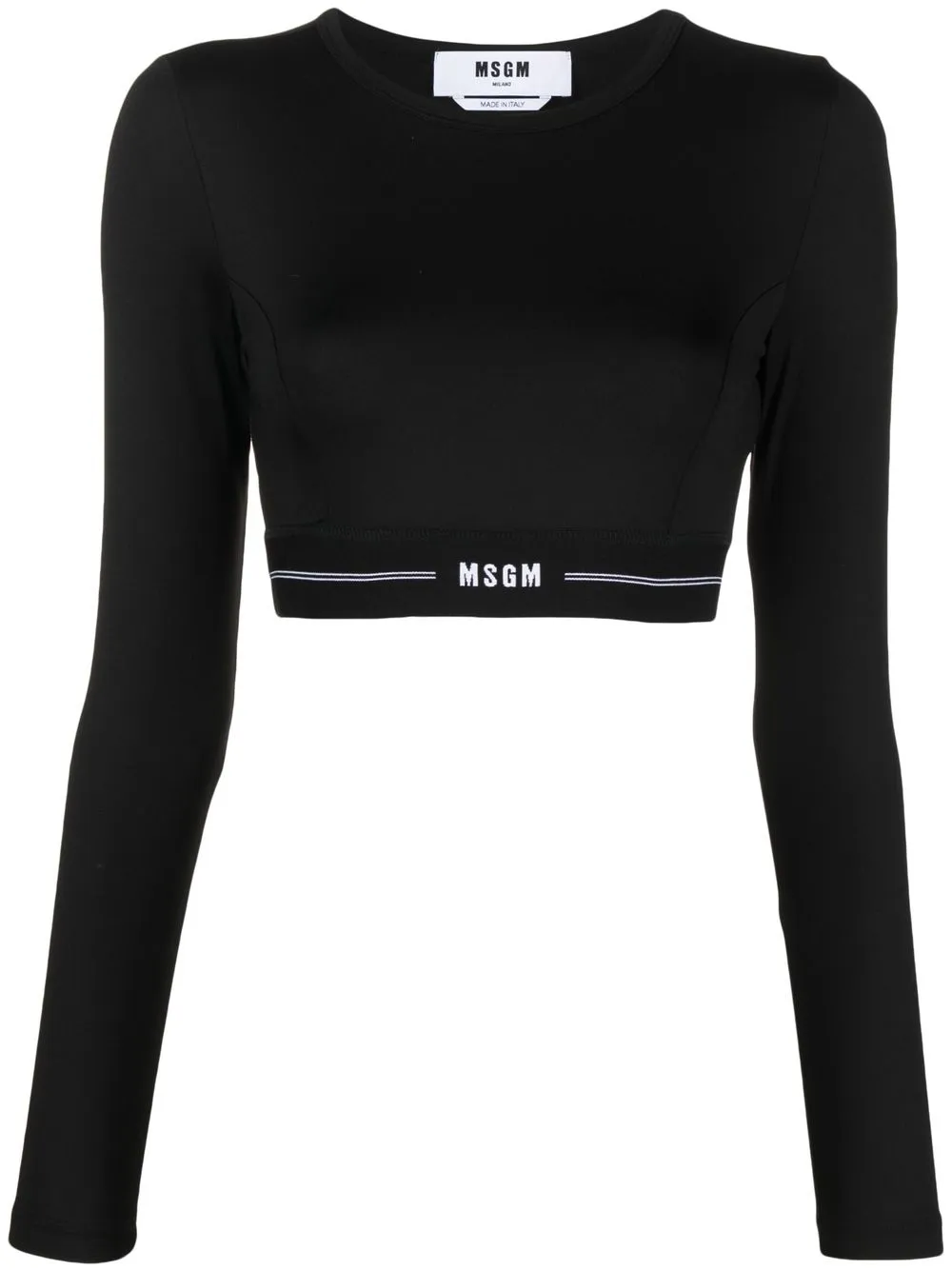 

Укороченный топ с логотипом MSGM, черный