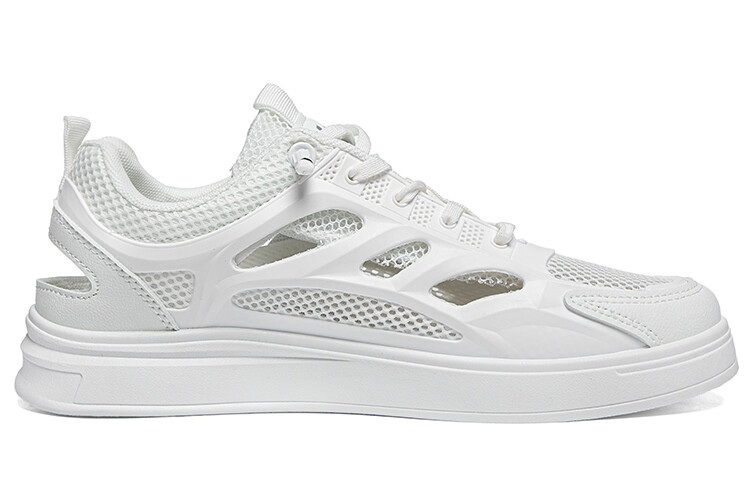 Кроссовки WARRIOR Skateboarding Shoes Men Low-top White, белый — фото 2