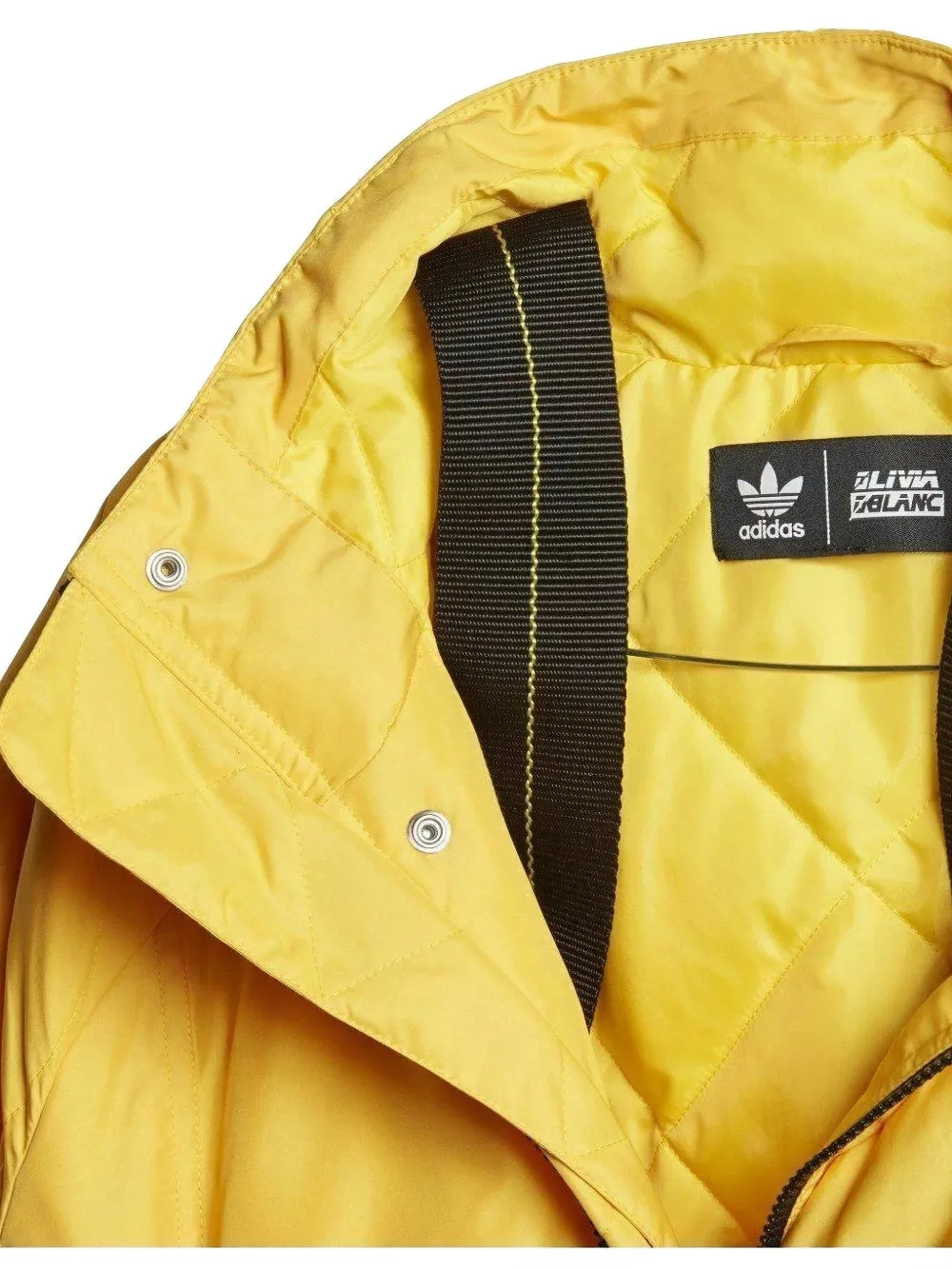 Стеганая куртка с пряжками adidas, желтый — фото 3