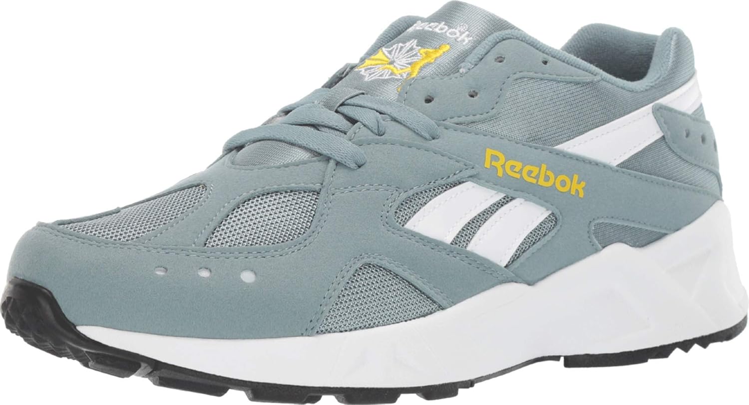 

Кроссовки мужские Reebok Aztrek (Skull Grey/White/Digital) CN7473, белый/черный/желтый/бирюзовый