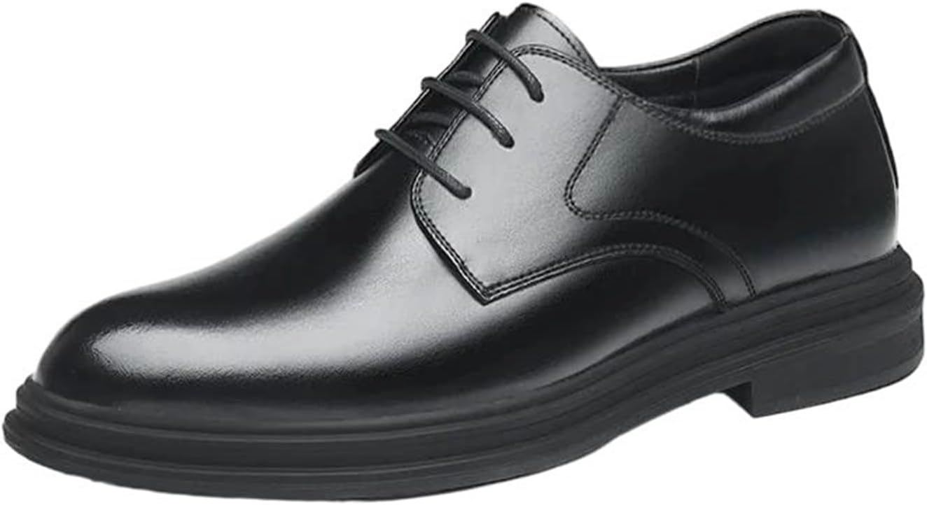 

Мужские туфли для увеличения роста, зима, с теплой подкладкой, деловые, повседневные, комфортные, классического стиля, формальные, повышающие рост Generic, черный