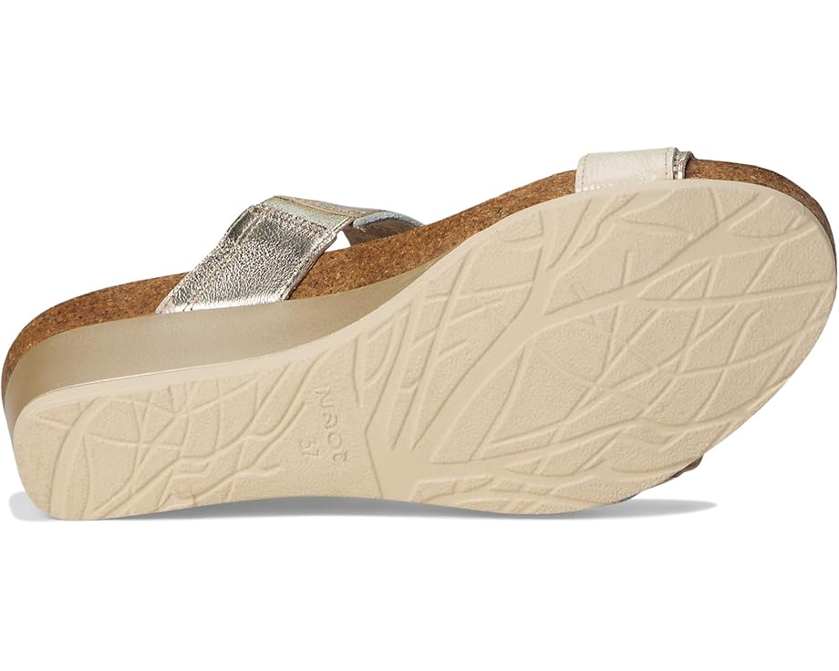 Туфли Naot Royalty, цвет Radiant Gold Leather/Ivory Crinkle Patent Leather — фото 3