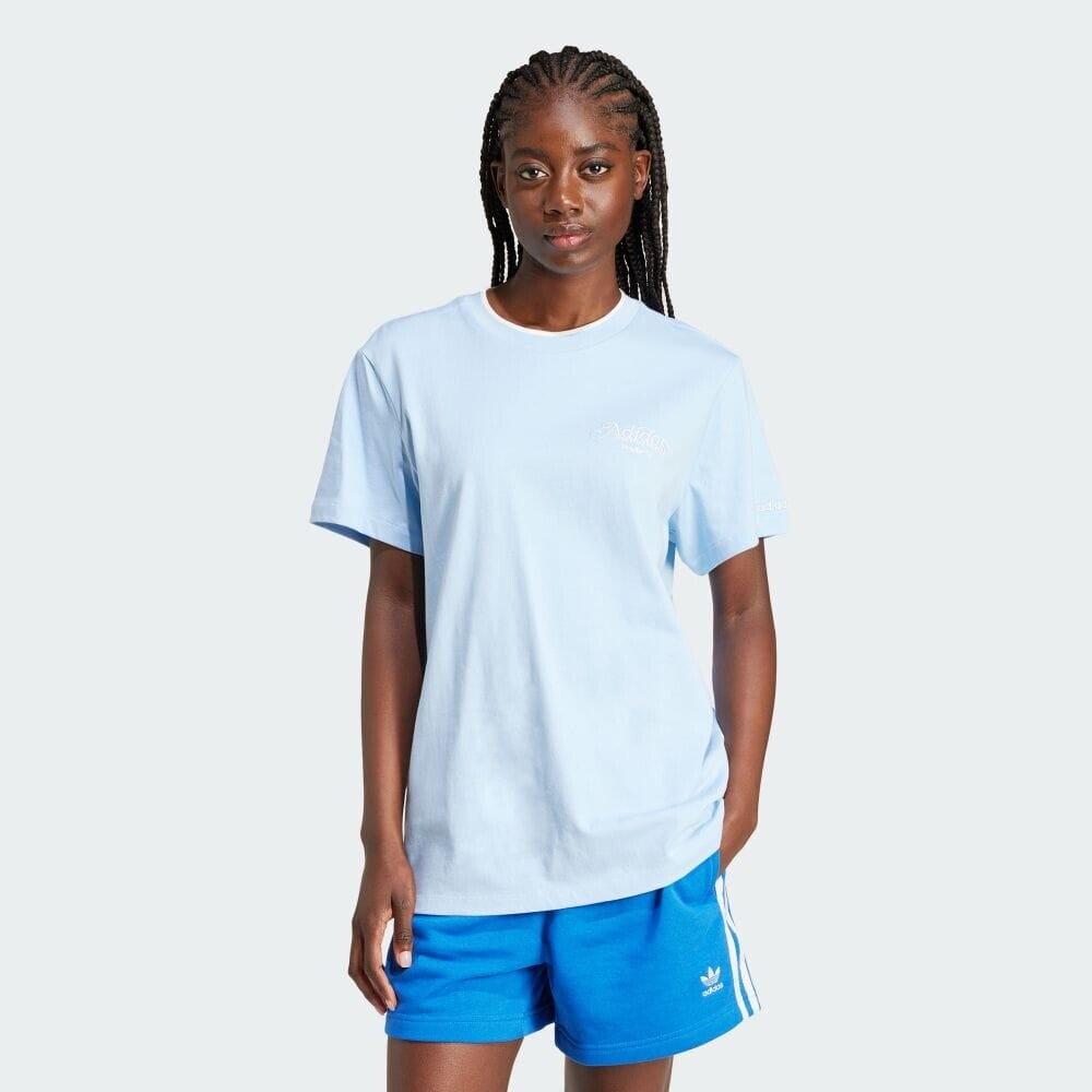 

Футболка Adidas Graphic short sleeve loose T-shirt, цвет Clear Sky