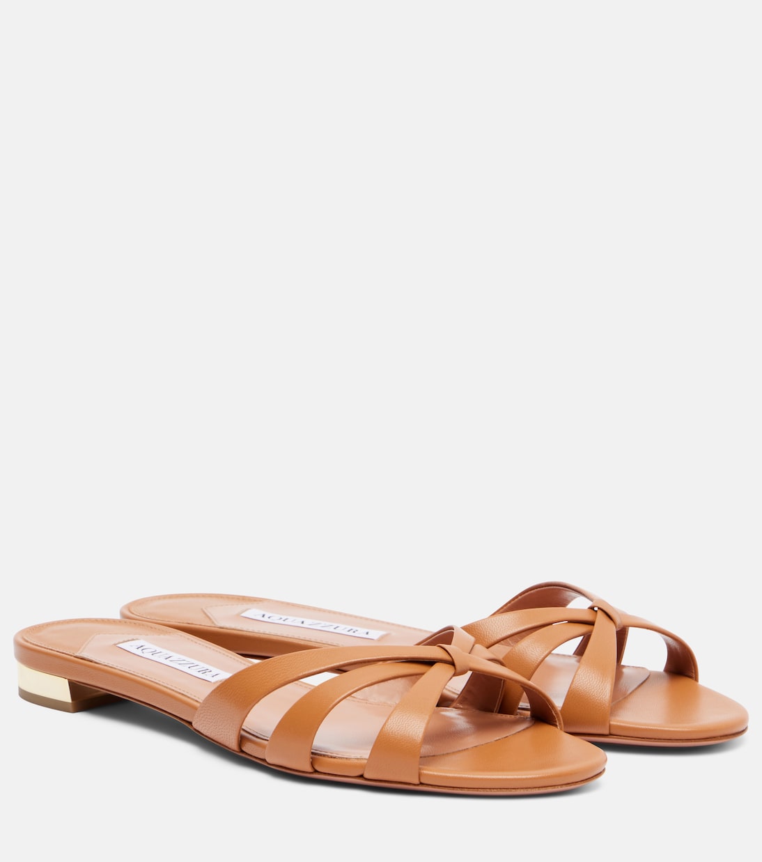 Кожаные сандалии Aquazzura, Light Caramel Lur