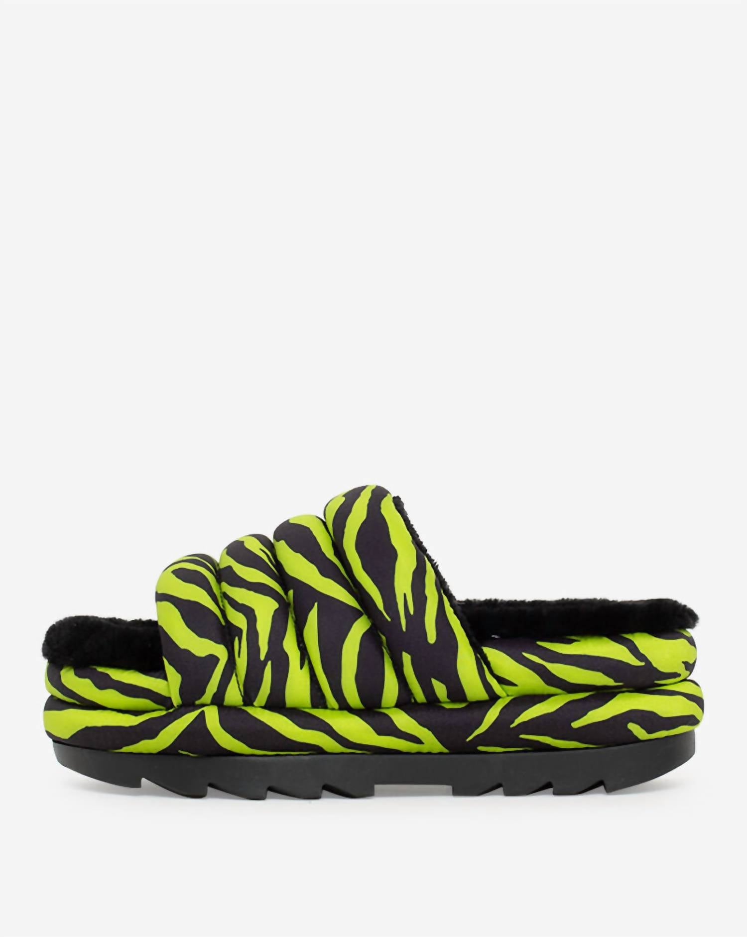 Шлепанцы Maxi Slide с принтом тигра в цвете Key Lime UGG — фото 2