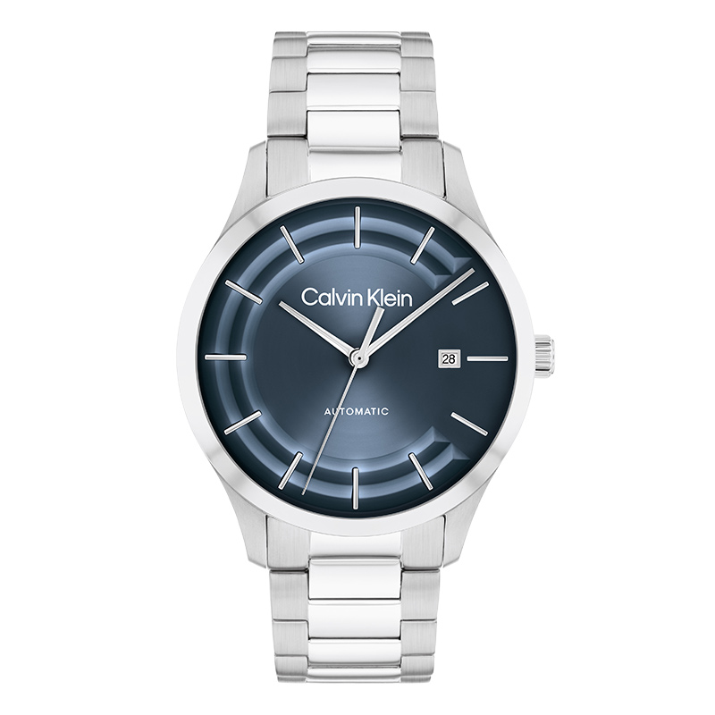 

Calvin Klein Часы Knight Wrist Watch Automatic Mechanical Movement Steel Strap 40mm Blue Dial Unisex, Blue