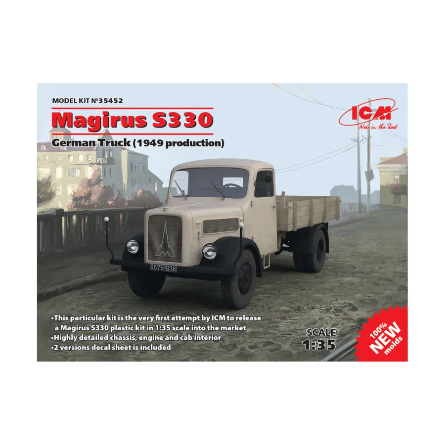 

Немецкий грузовик времен Второй мировой войны — Magirus S330 (1949 г.), Military Models 1/35 Scale (ICM)