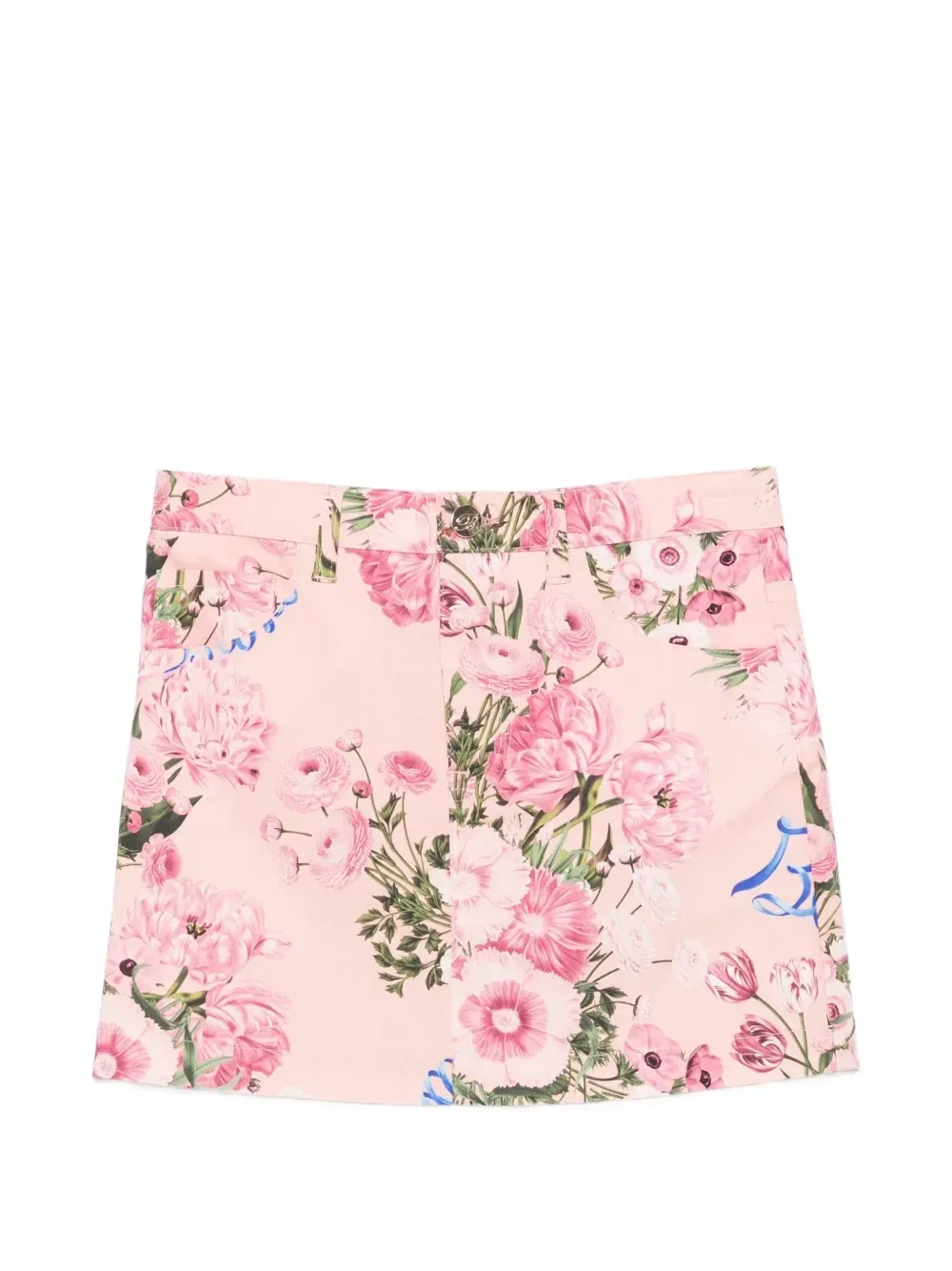 Юбка с цветочным принтом Miss Blumarine, розовый