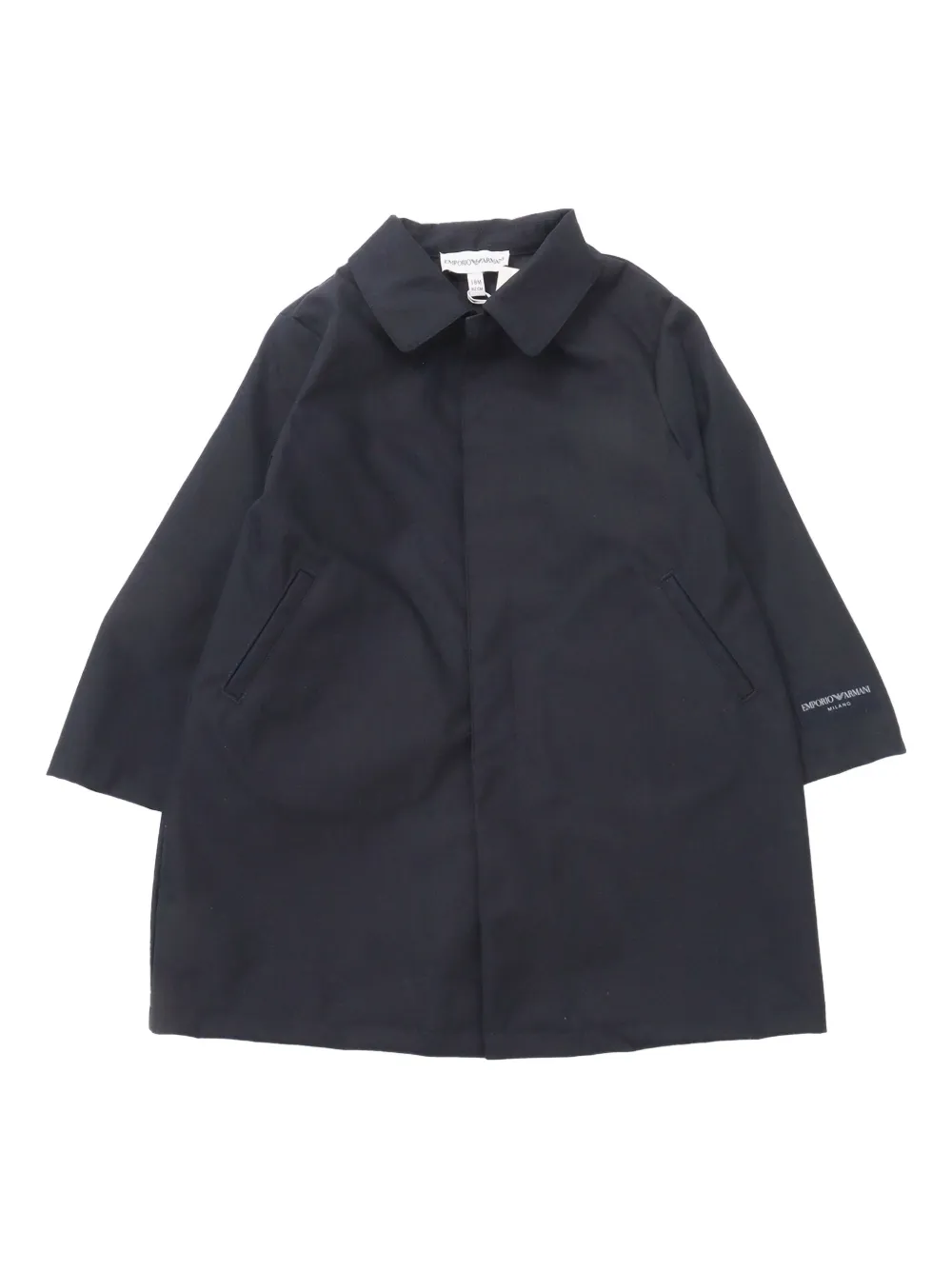 

Тренч из смесового хлопка Emporio Armani Kids, синий