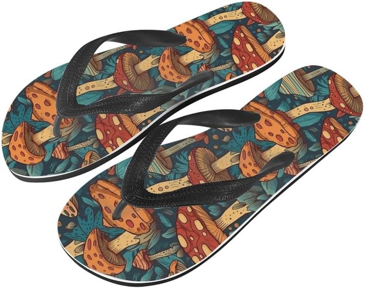 

Женские шлепанцы Semiouray с эффектом тай-дай, классические мужские вьетнамки Galaxy, этнические мягкие удобные унисекс шлепанцы для ванной, Retro Forest Mushroom
