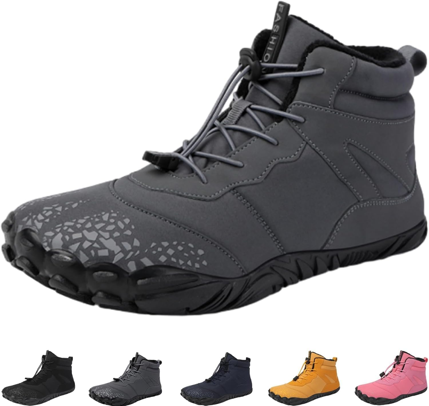 

Зимние походные босоножки для мужчин и женщин, водонепроницаемые противоскользящие походные ботинки, утепленные снежные ботинки с широкой передней частью для естественного движения (44, синий) Generic