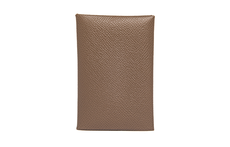 

Визитница Calvi из кожи телёнка Epsom для женщин 18 цвет Etoupe слоновая серая HERMES