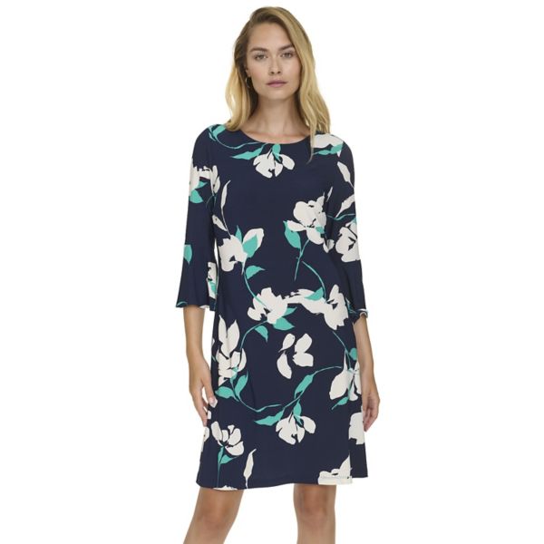 

Женское длинное платье-трапеция с расклешенными рукавами Harper Rose, цвет navy scatter floral