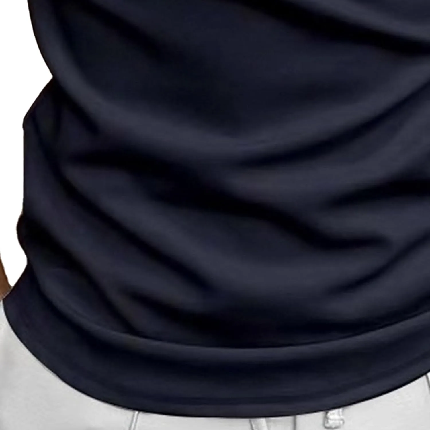 Мужская футболка Henley Slim Fit с ребристым узором и коротким рукавом — фото 4