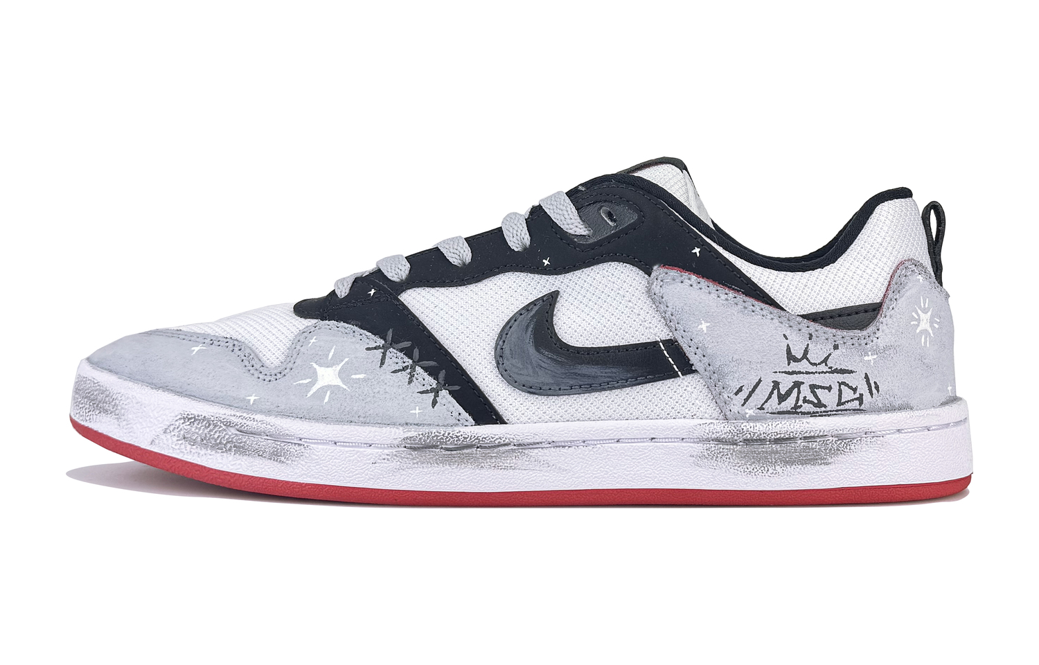 

Мужские кроссовки для скейтбординга SB Alleyoop Abrasion Resistant Low Top Nike, черный/серый