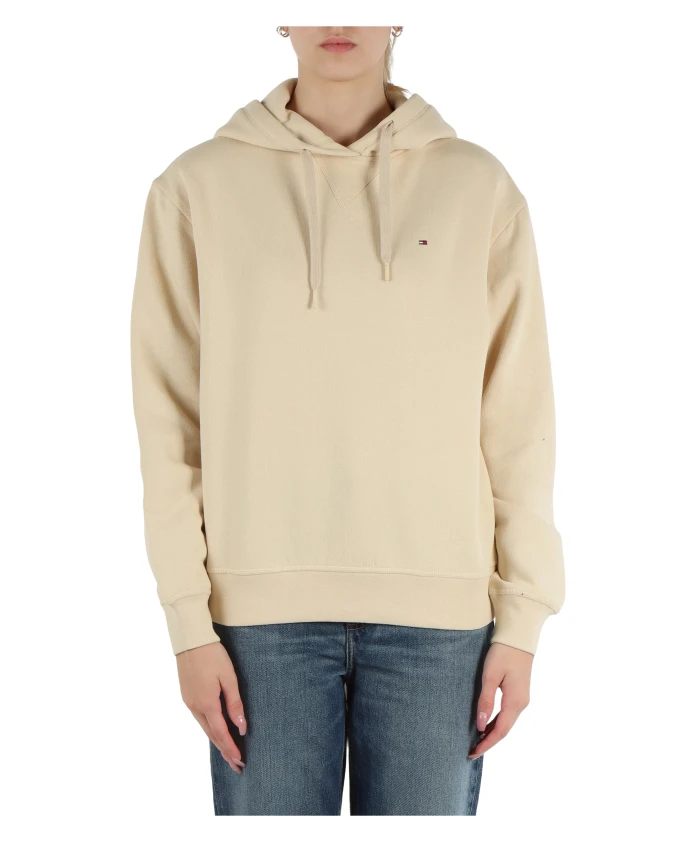 

Хлопковая толстовка с вышитым логотипом. Tommy Hilfiger, бежевый