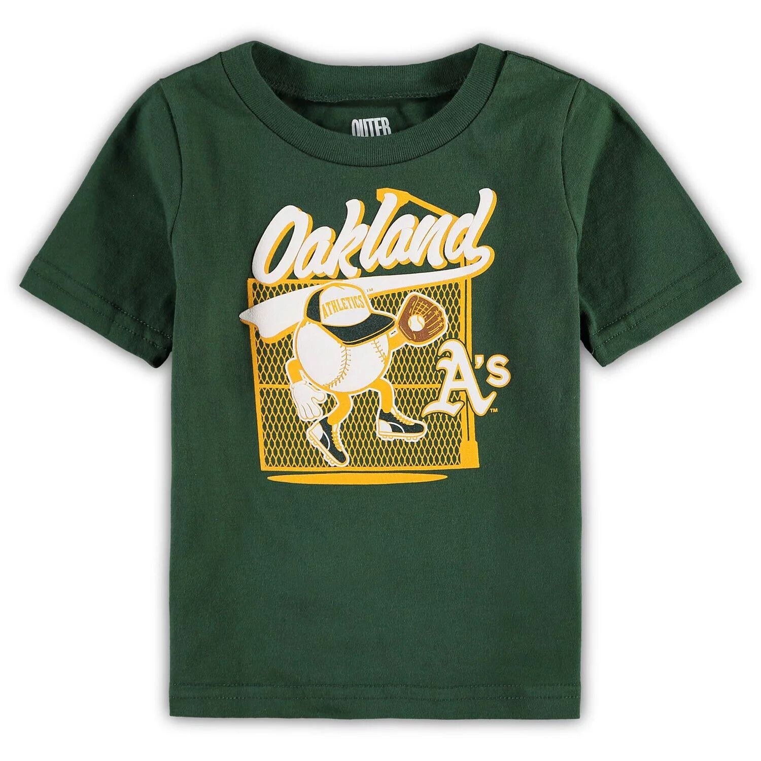 

Зеленая футболка Infant Oakland Athletics On the Fence Outerstuff, Зеленый, Зеленая футболка Infant Oakland Athletics On the Fence Outerstuff