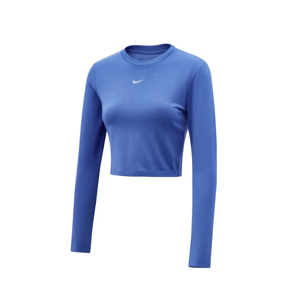 Nike Футболка женская синяя с круглым вырезом
