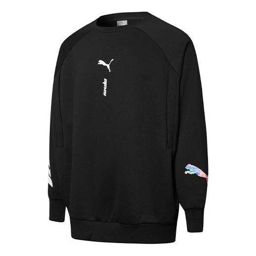 

Толстовка logo printing round-neck sweatshirt black Puma, черный