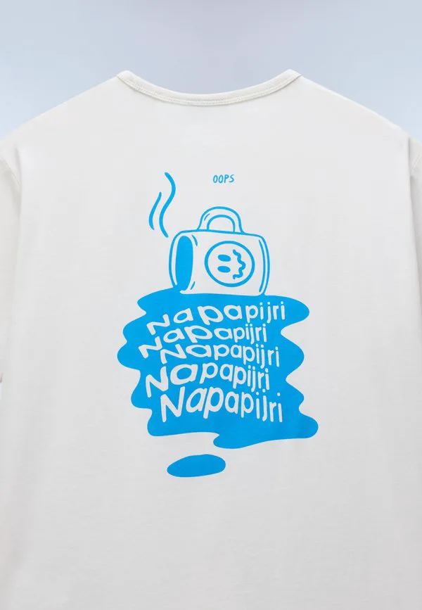 Футболка с принтом oeste Napapijri, White Whisper — фото 3