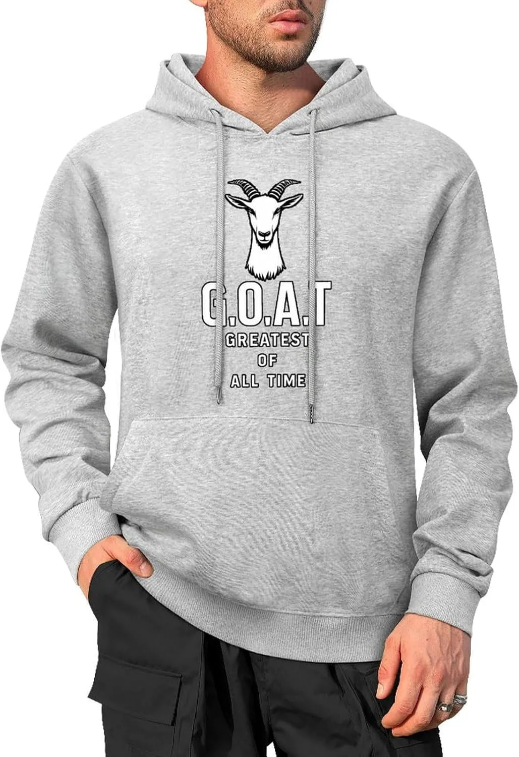 Толстовка G.O.A.T Greatest Of All Time с карманом Generic, серый