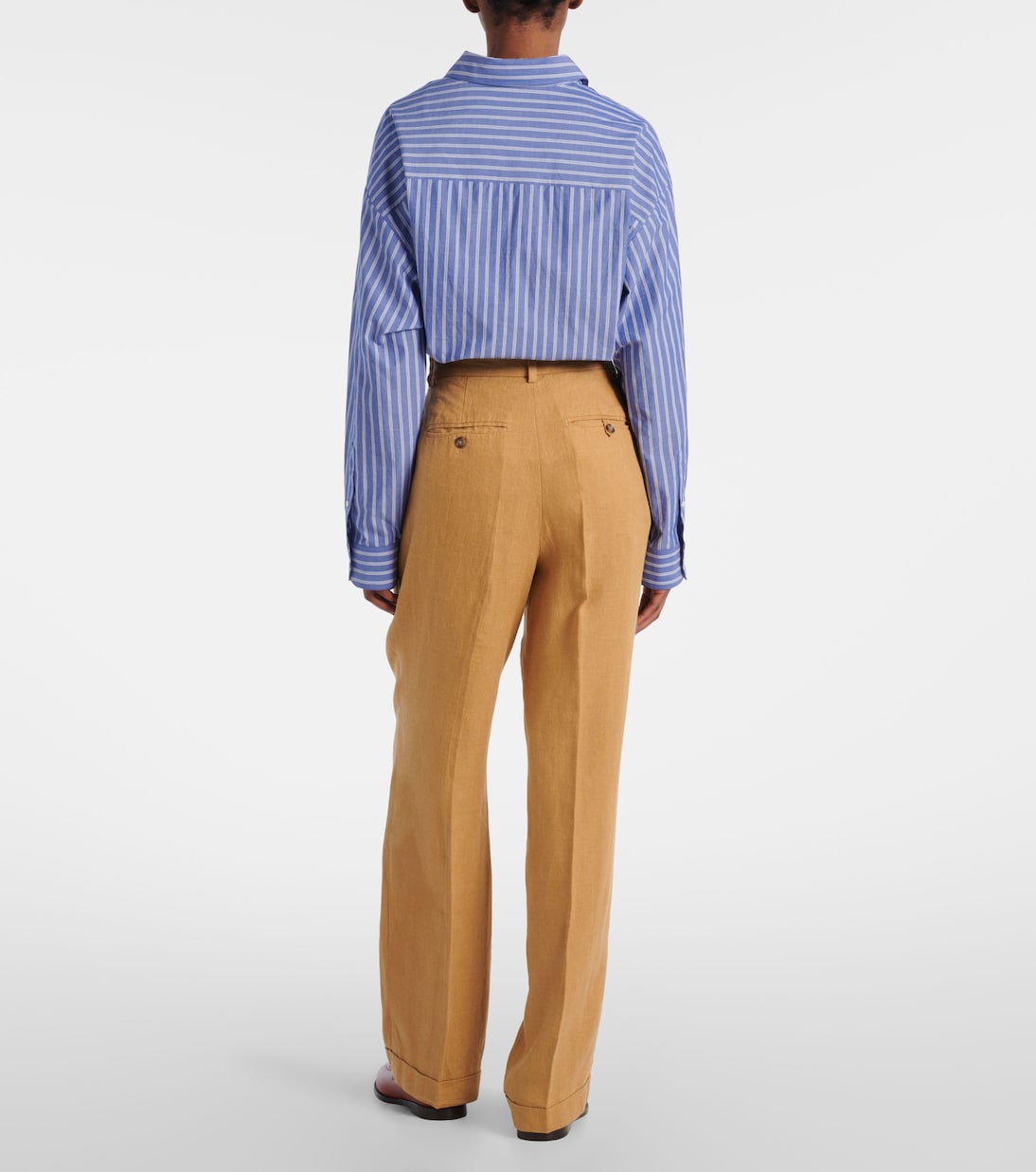 Широкие льняные брюки Polo Ralph Lauren, Sand Dune — фото 3
