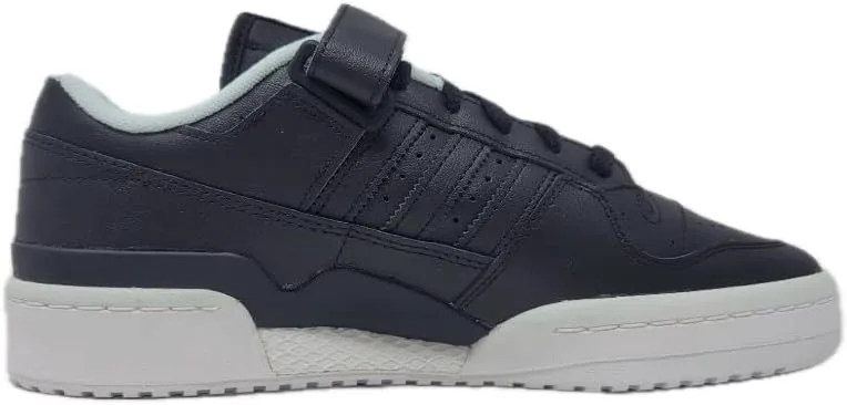 Мужские низкие кроссовки Adidas Forum на шнуровке, повседневные - белые, черный — фото 3