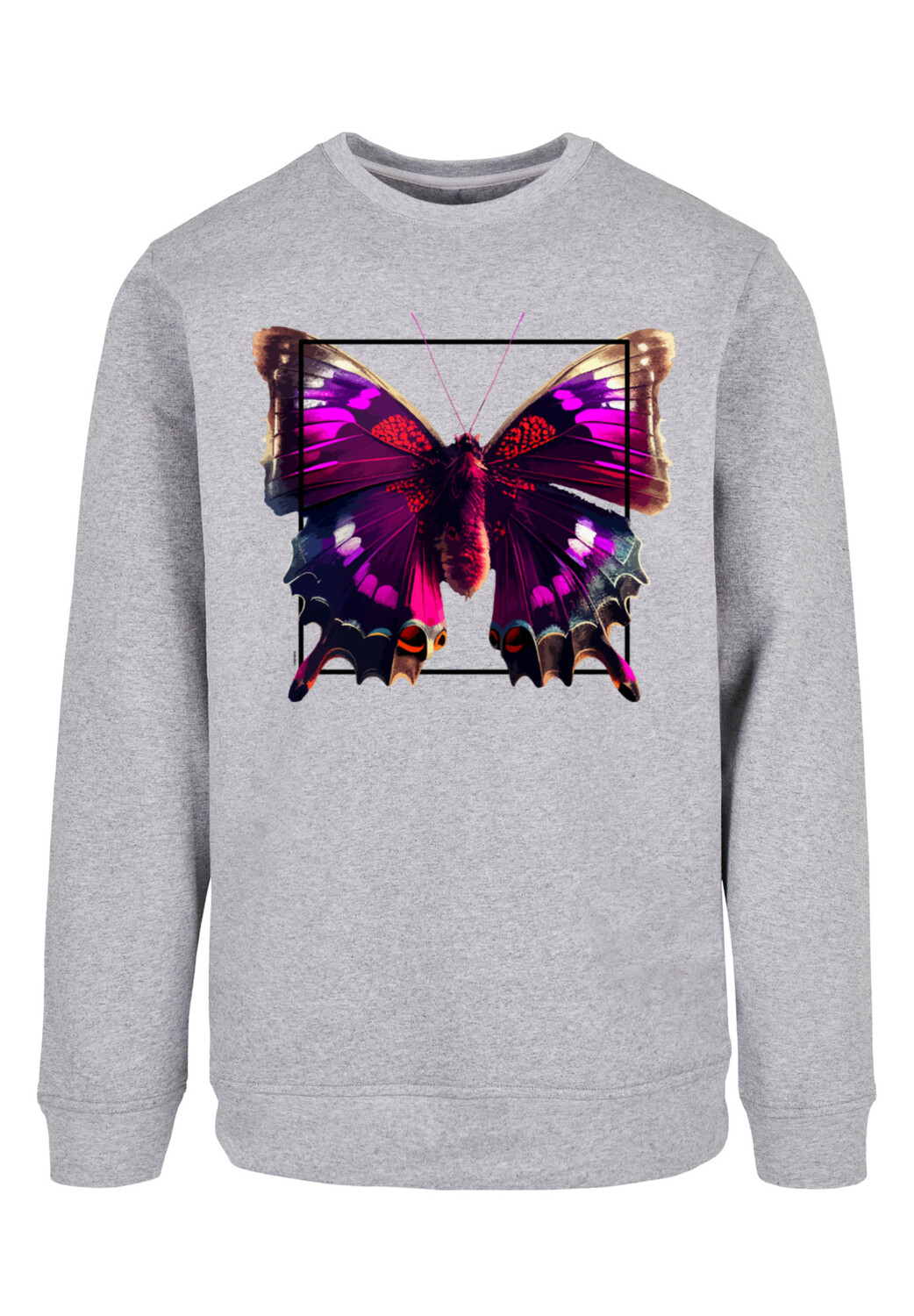 

Пуловер F4NT4STIC Sweatshirt Pink Schmetterling CREWNECK, цвет grau meliert