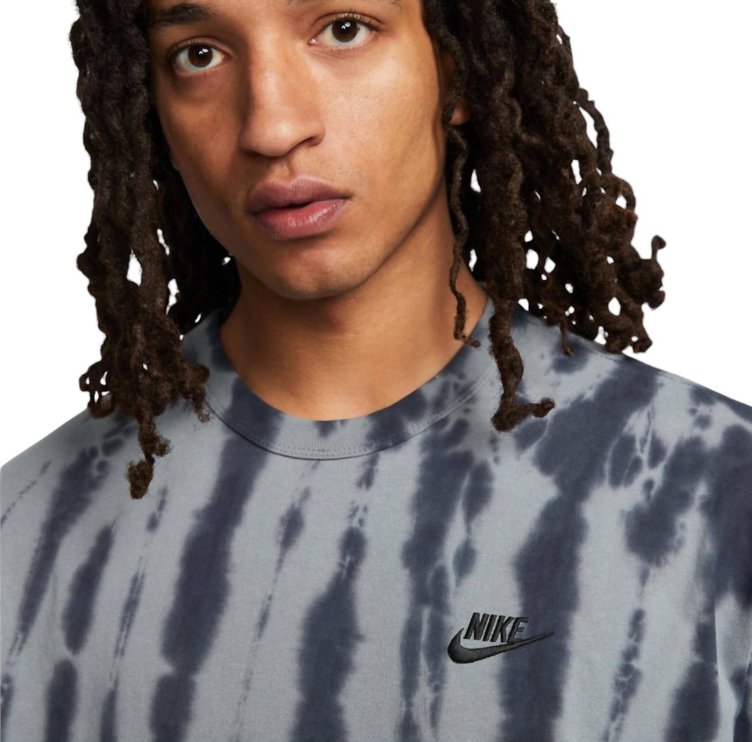 Мужская футболка Tie-Dye Essentials серо-синего цвета Nike — фото 3