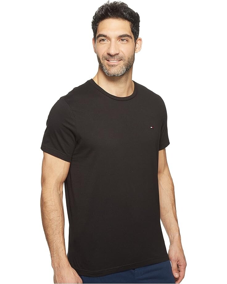 Футболка Tommy Hilfiger Short Sleeve Core Flag Crew Neck, черный — фото 4