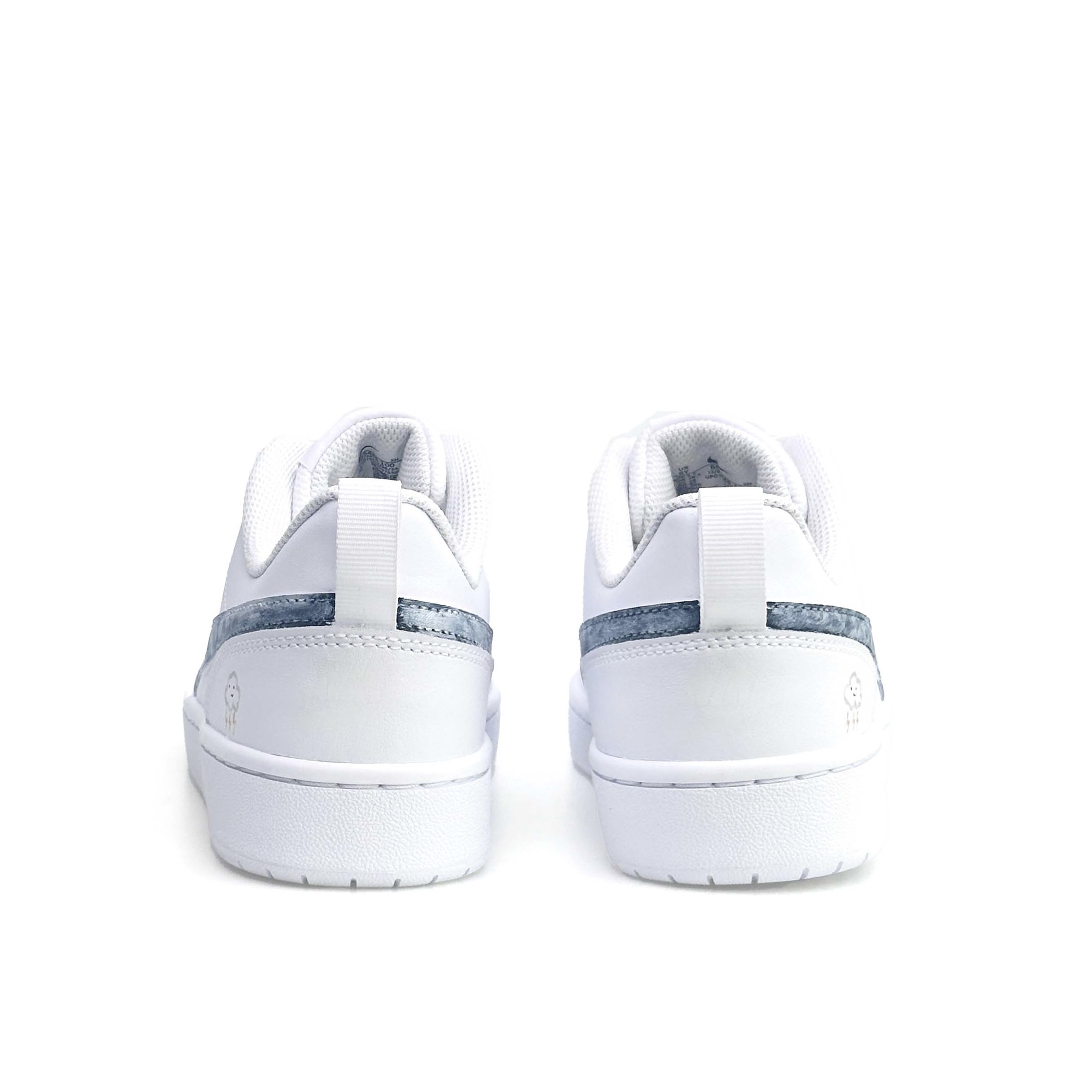 Детские скейтерские кроссовки Court Borough для младших школьников Nike, белый/серый — фото 4