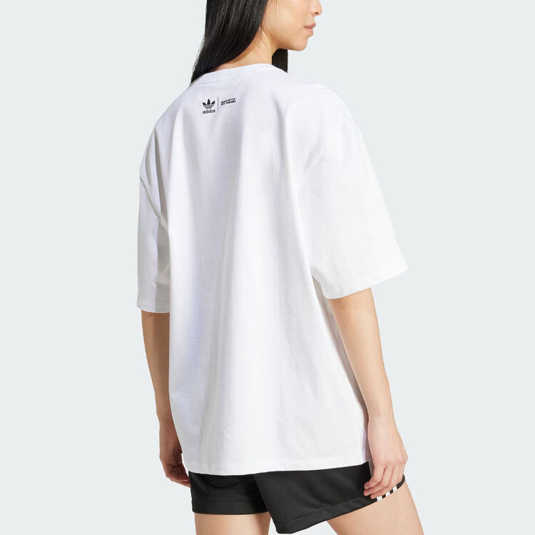 Футболка большого размера с принтом X Hello Kitty Kuromi, белая Adidas Originals — фото 3