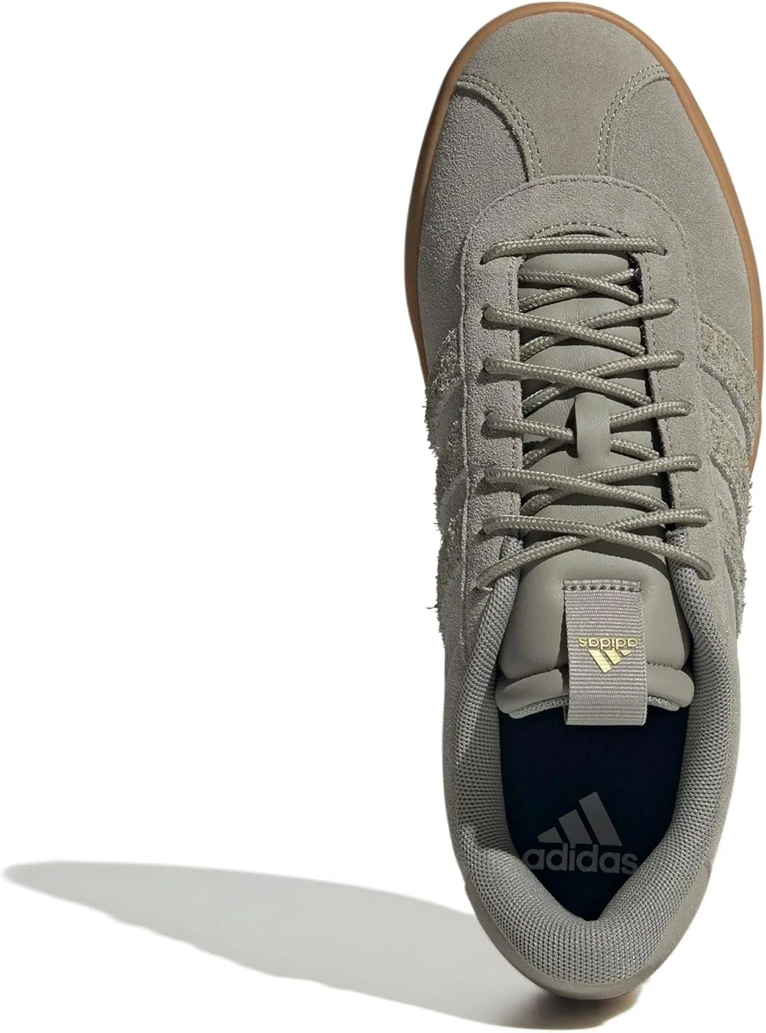 Кроссовки мужские из замши и синтетической кожи adidas, цвет Silver Pebble/Gold Metallic — фото 2