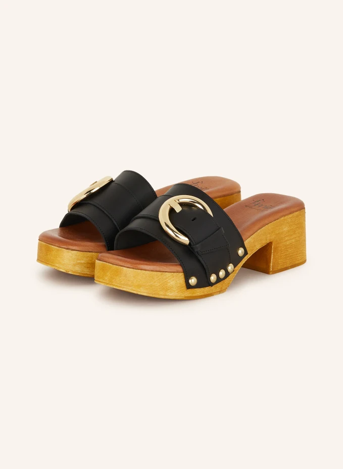 

Мюли на платформе с заклепками È Mia, черный