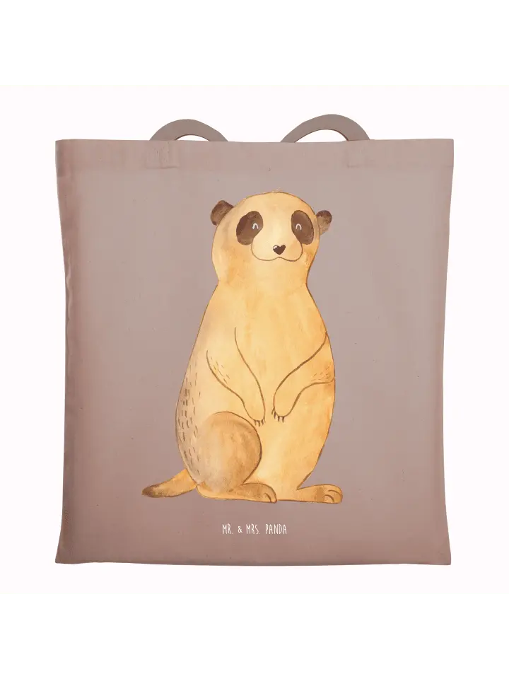 

Сумка для переноски Mr & Mrs Panda Erdmännchen ohne Spruch, пастельно-коричневый