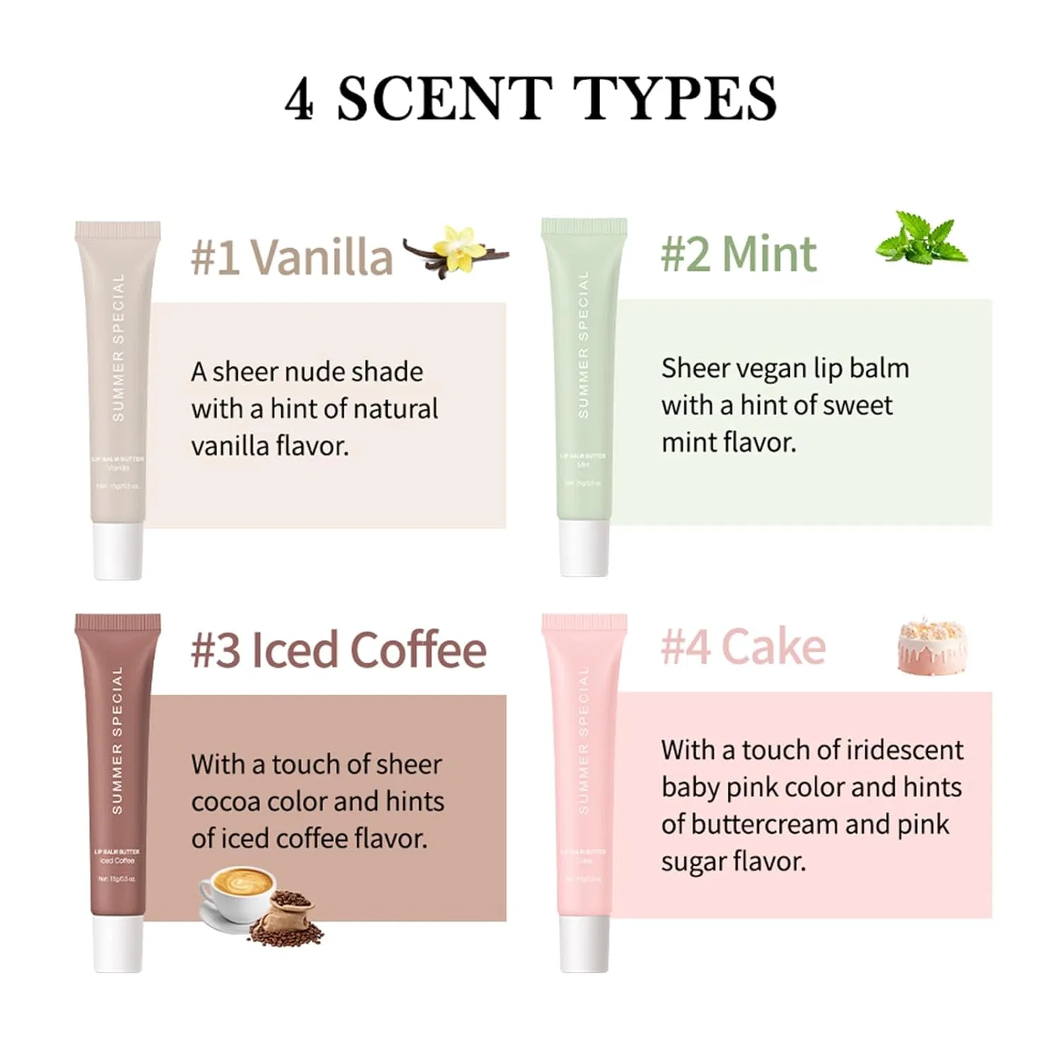 Бальзам для губ Summer Butter Lip Balm «#3 Iced Coffee» Crsetmyth — фото 4