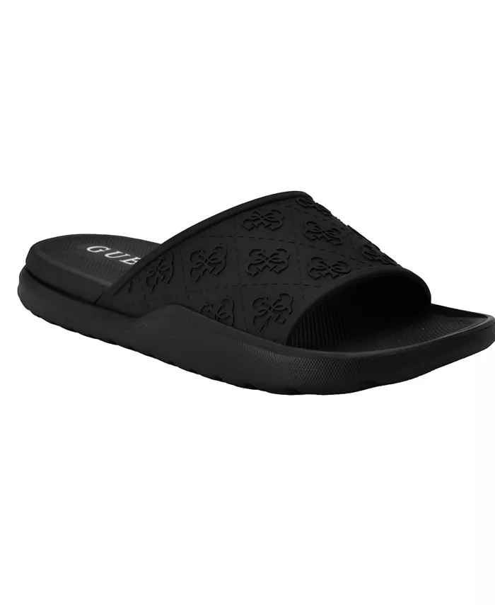 

Мужские брендовые слайдеры Magaria с утолщенной подошвой для бассейна GUESS, черный