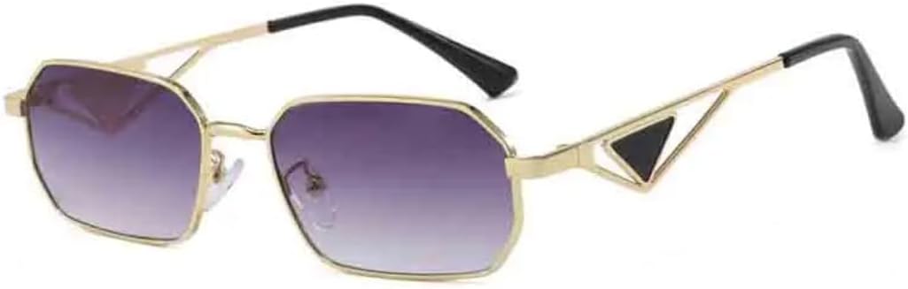 

Женские солнцезащитные очки в металлической оправе с полыми дужками, винтажные солнцезащитные очки для мужчин, очки с защитой от УФ-излучения UV400 VVTWSSW, Gold Gradient Gray