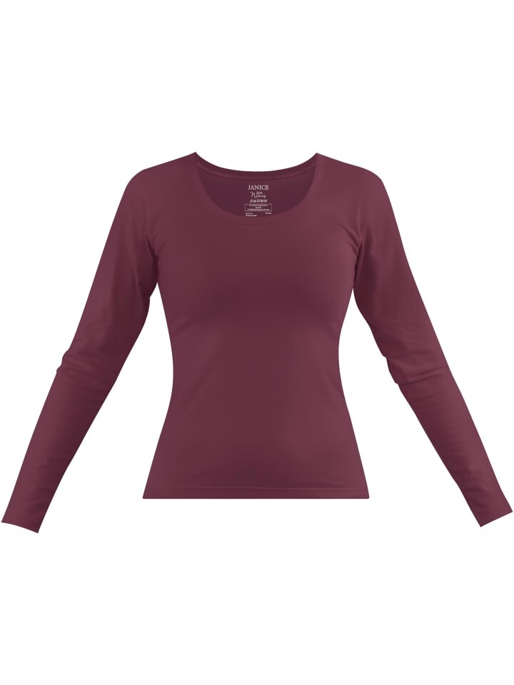 

Лонгслив Janice Damen Langarmshirt Nimes, цвет Burgund