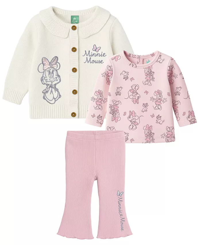 

Комплект для девочек из 3 предметов: кардиган, топ и брюки Minnie Mouse Disney