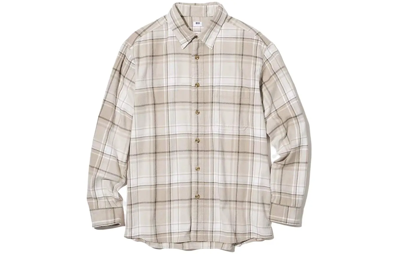 

Рубашка унисекс UNIQLO, цвет Beige
