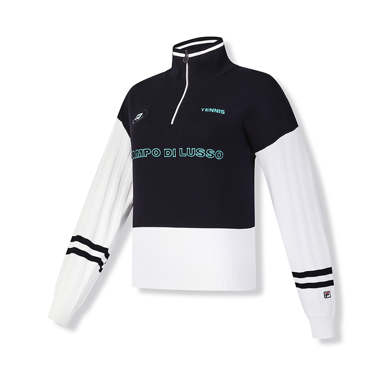 

Fila Трикотажная женская рубашка RD Королевский синий Воротник-стойка Умеренный Другие