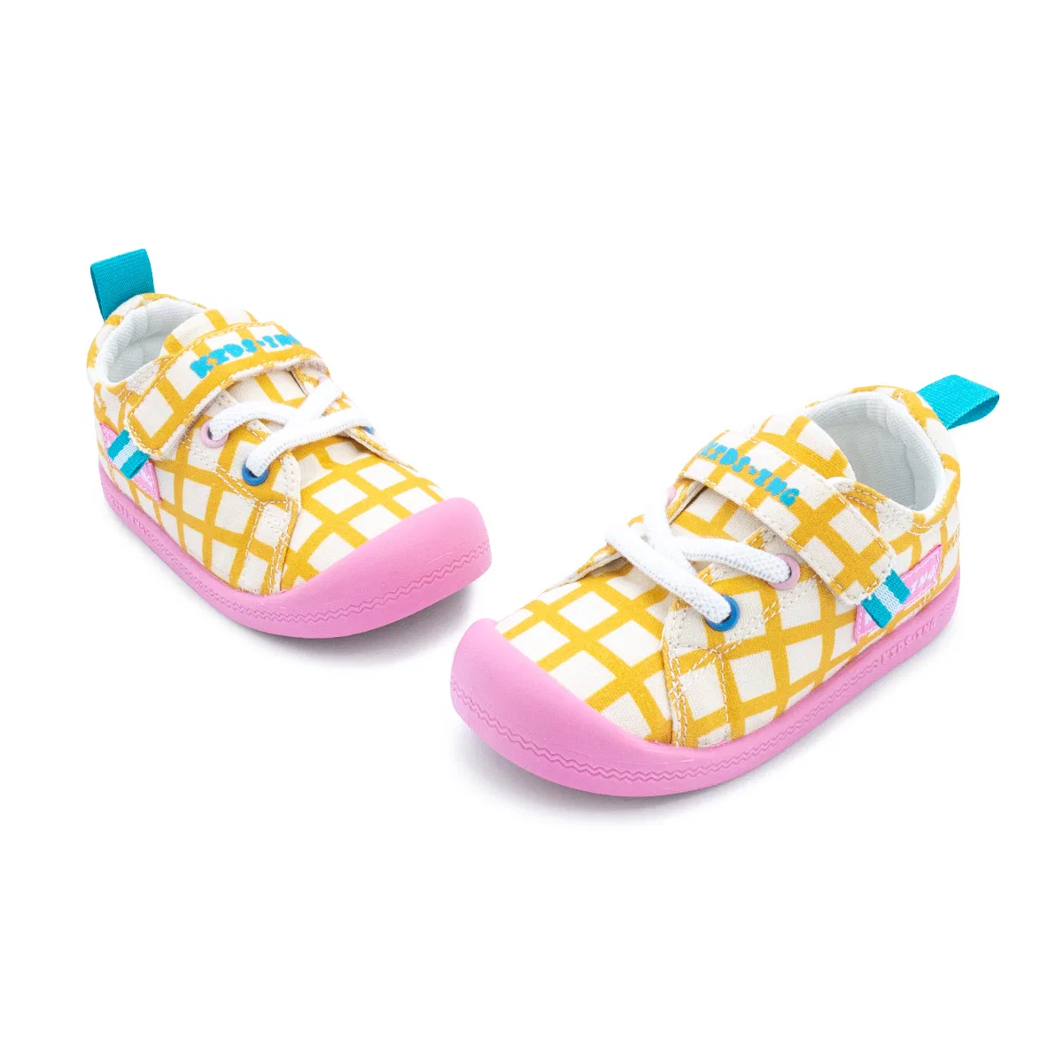 Кроссовки детские Canvas Slip Resistant Anti Kick KIDSING розовые — фото 4