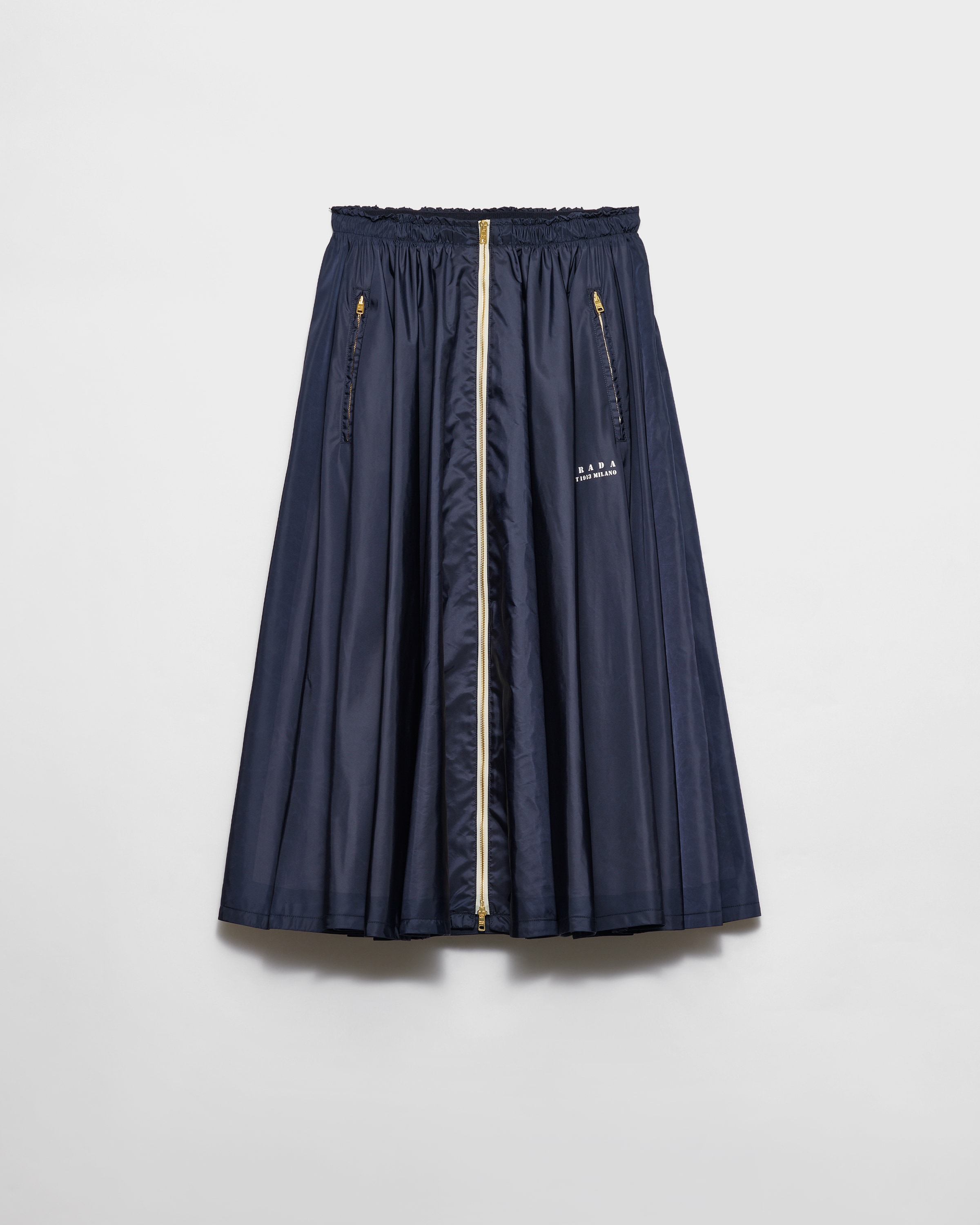 

Юбка из легкого переработанного нейлона Prada, синий