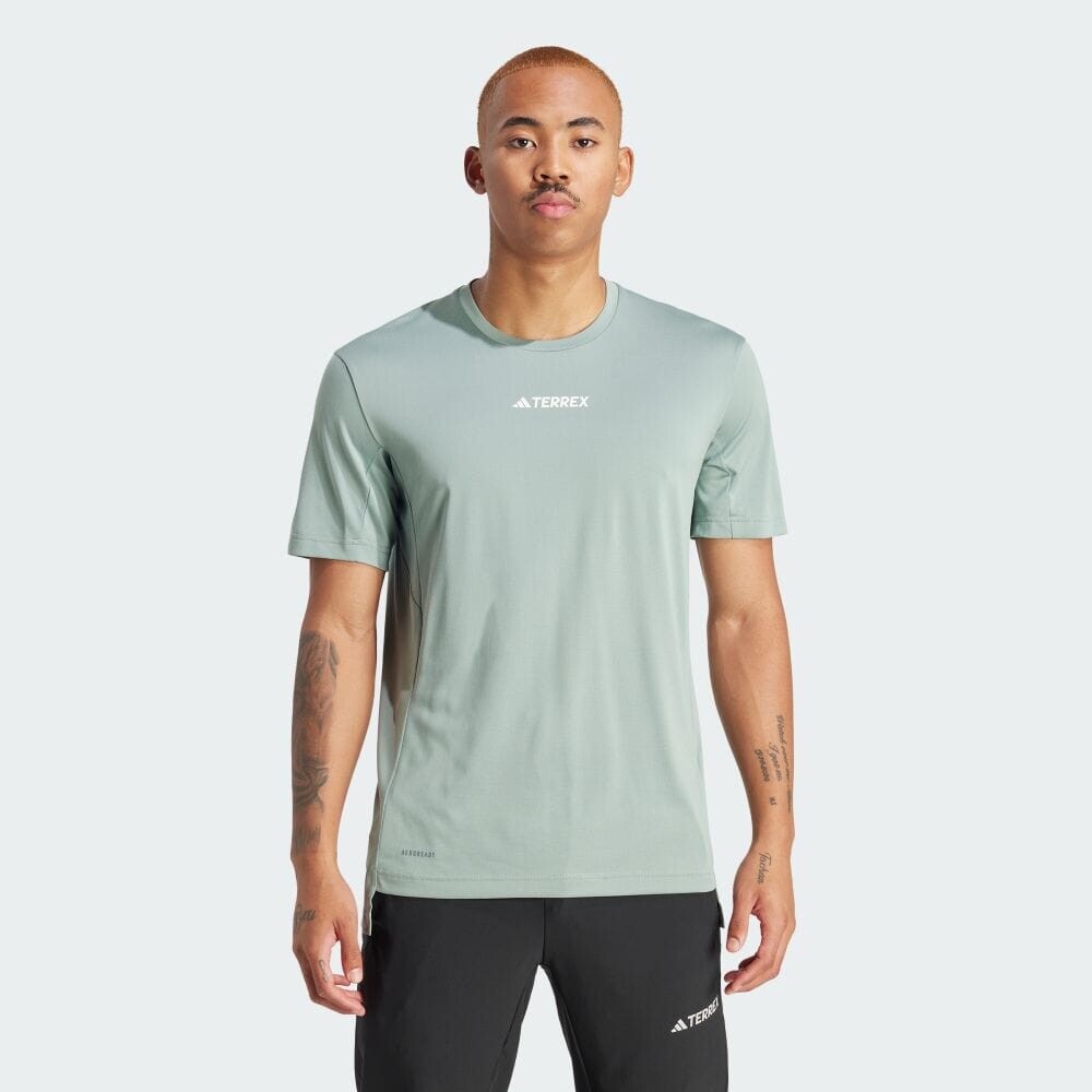 

Футболка Adidas Terrex Multi Short Sleeve T-Shirt, цвет Silver Green