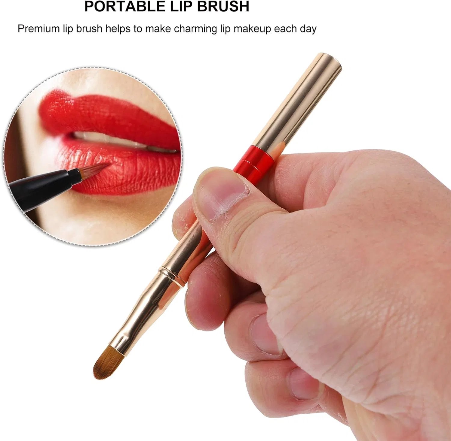 Кисть для губ Beaupretty 2 шт. ретракторная двухсторонняя — фото 3