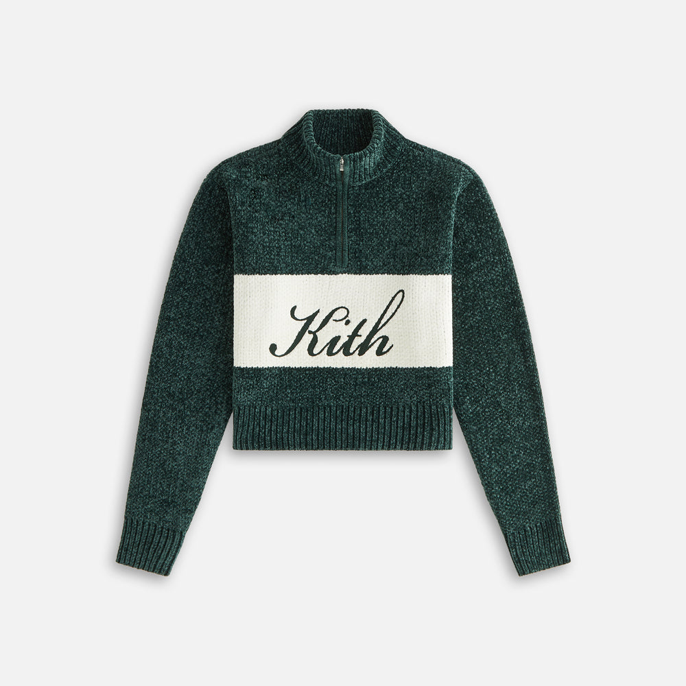 

Толстовка Kith Women Hunter II Chenille Script Quarter Zip, цвет Stadium